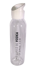 this could be vodka clear white sports water bottle 22oz